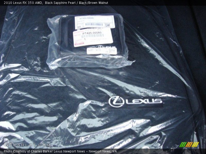 Black Sapphire Pearl / Black/Brown Walnut 2010 Lexus RX 350 AWD