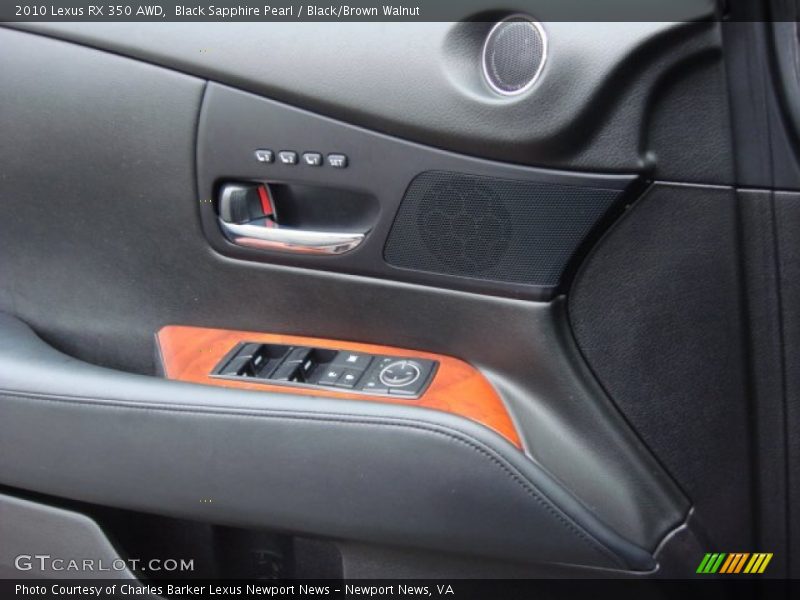 Black Sapphire Pearl / Black/Brown Walnut 2010 Lexus RX 350 AWD