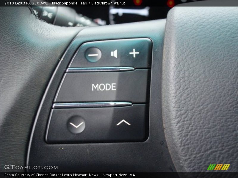 Black Sapphire Pearl / Black/Brown Walnut 2010 Lexus RX 350 AWD