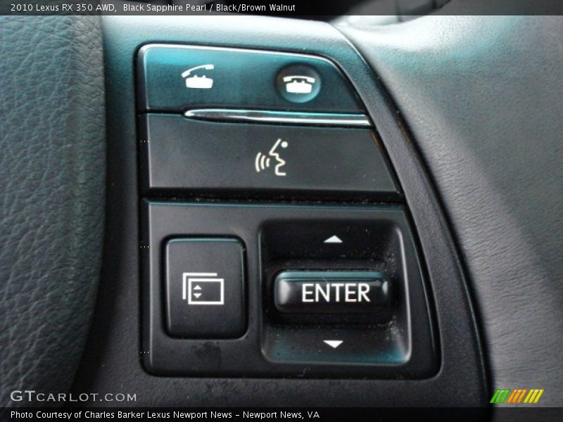 Black Sapphire Pearl / Black/Brown Walnut 2010 Lexus RX 350 AWD