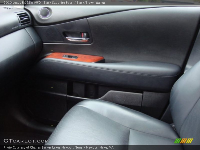 Black Sapphire Pearl / Black/Brown Walnut 2010 Lexus RX 350 AWD
