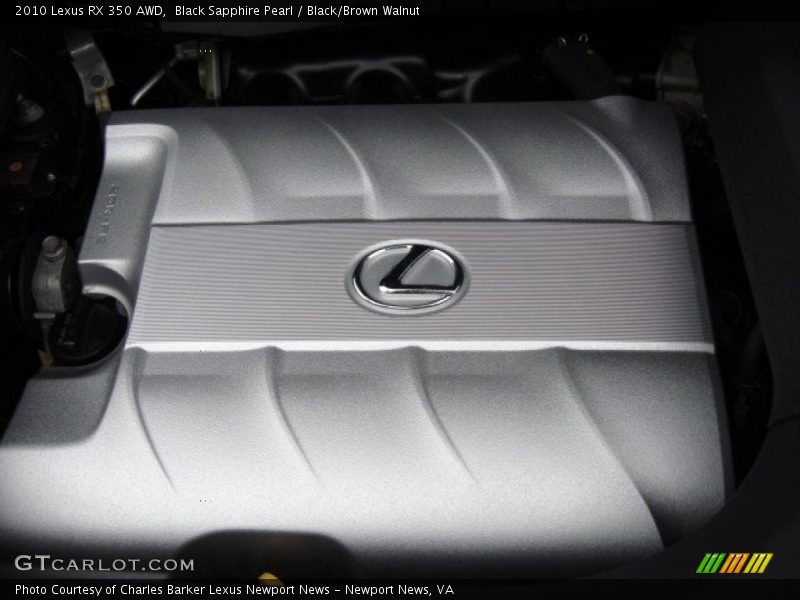 Black Sapphire Pearl / Black/Brown Walnut 2010 Lexus RX 350 AWD