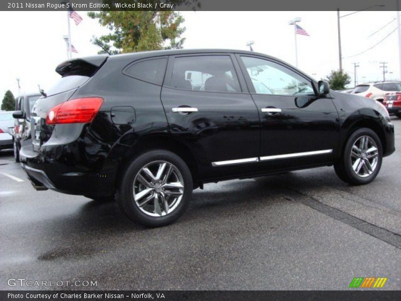 Wicked Black / Gray 2011 Nissan Rogue S Krom Edition