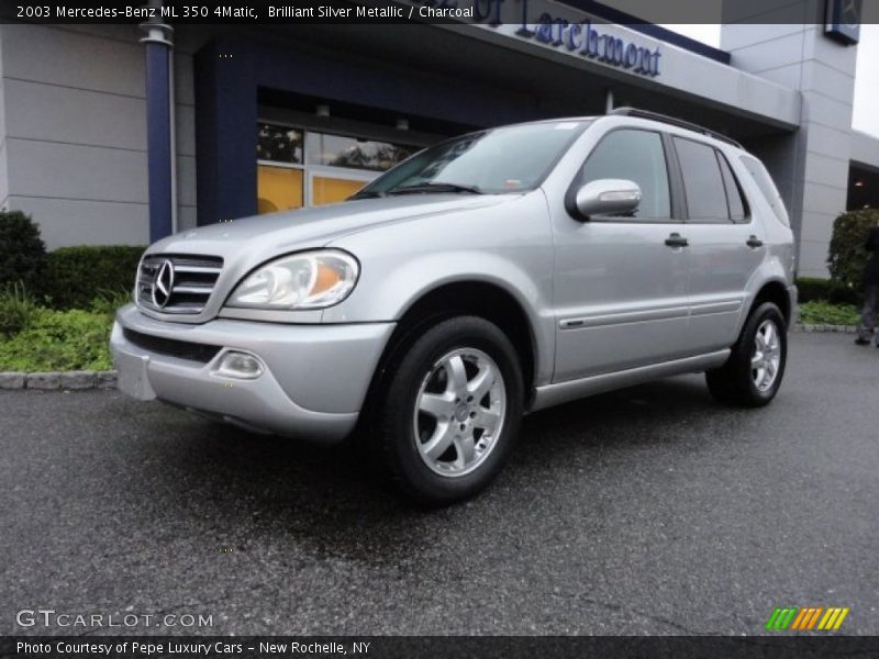 Brilliant Silver Metallic / Charcoal 2003 Mercedes-Benz ML 350 4Matic