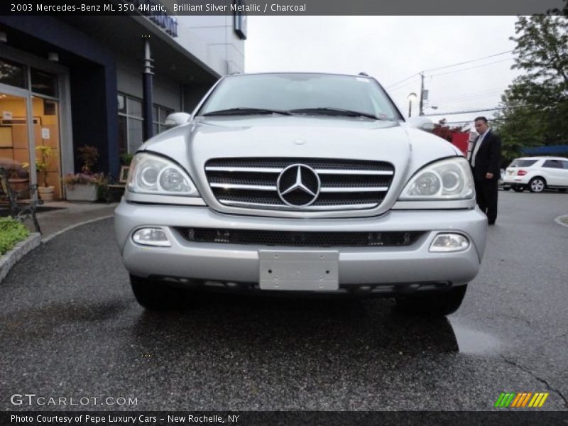 Brilliant Silver Metallic / Charcoal 2003 Mercedes-Benz ML 350 4Matic