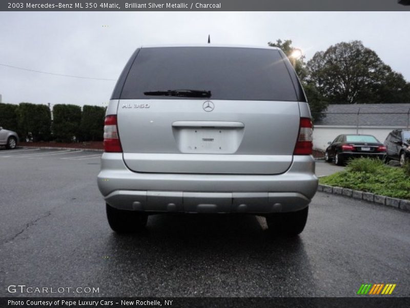 Brilliant Silver Metallic / Charcoal 2003 Mercedes-Benz ML 350 4Matic
