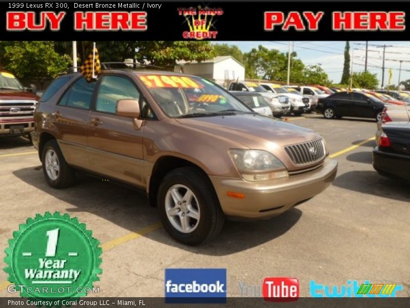 Desert Bronze Metallic / Ivory 1999 Lexus RX 300