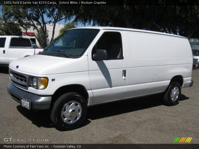 Oxford White / Medium Graphite 2001 Ford E Series Van E250 Cargo