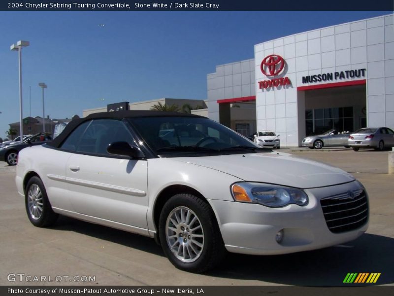 Stone White / Dark Slate Gray 2004 Chrysler Sebring Touring Convertible