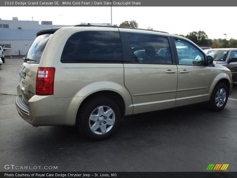 White Gold Pearl / Dark Slate Gray/Light Shale 2010 Dodge Grand Caravan SE