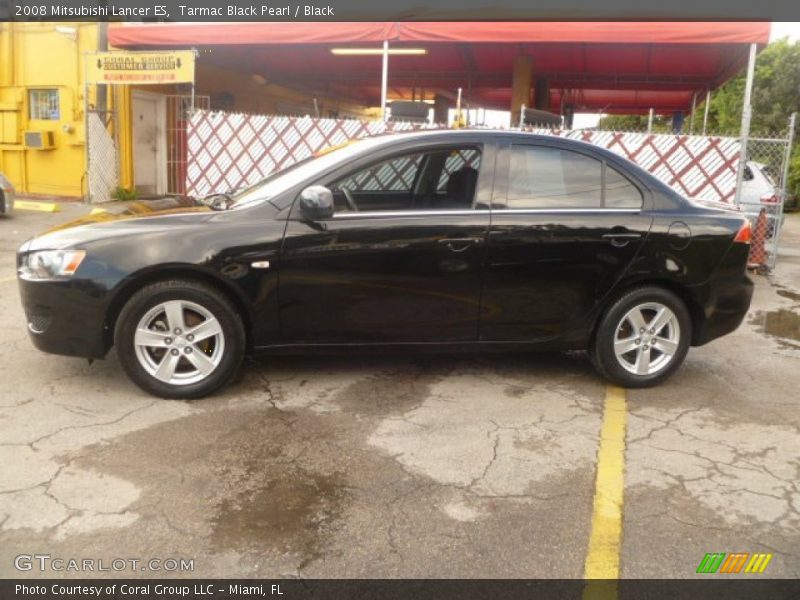 Tarmac Black Pearl / Black 2008 Mitsubishi Lancer ES