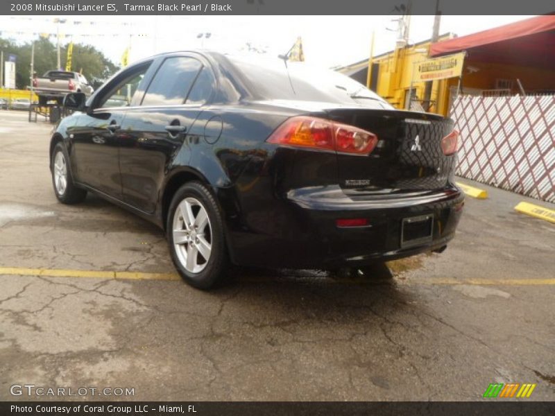 Tarmac Black Pearl / Black 2008 Mitsubishi Lancer ES