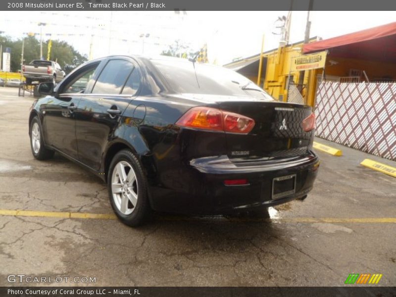 Tarmac Black Pearl / Black 2008 Mitsubishi Lancer ES