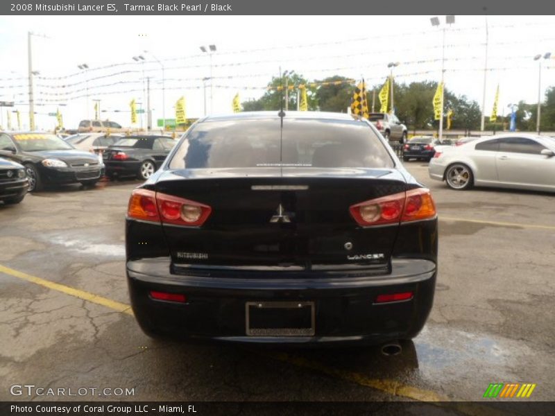 Tarmac Black Pearl / Black 2008 Mitsubishi Lancer ES