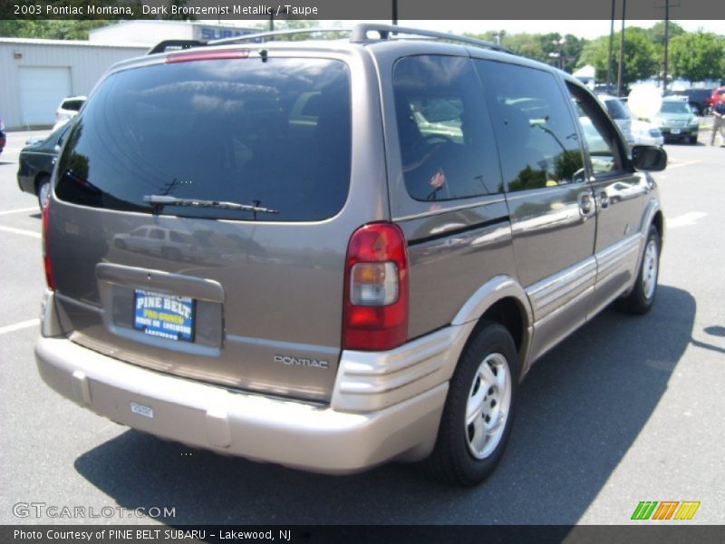 Dark Bronzemist Metallic / Taupe 2003 Pontiac Montana
