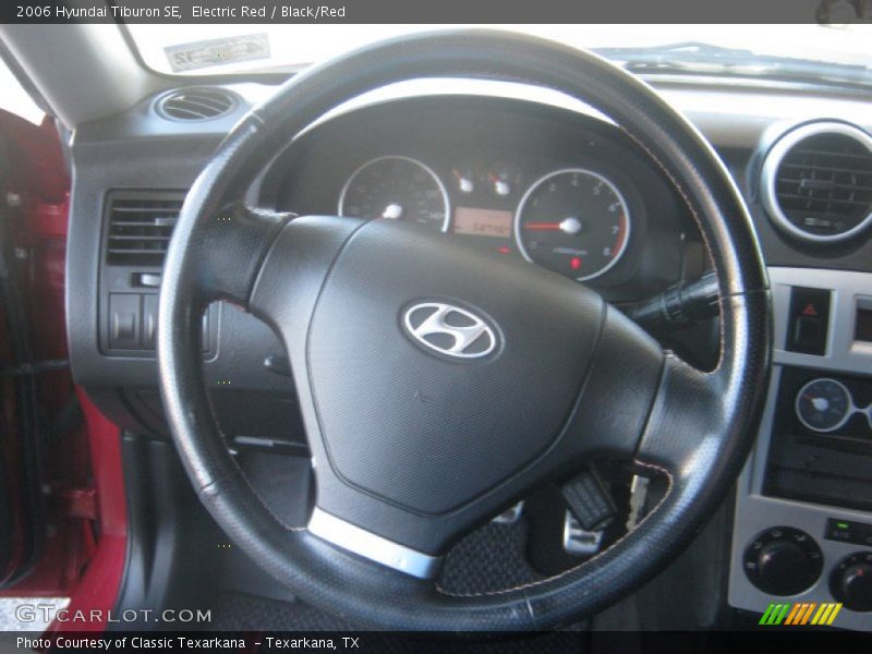 Electric Red / Black/Red 2006 Hyundai Tiburon SE