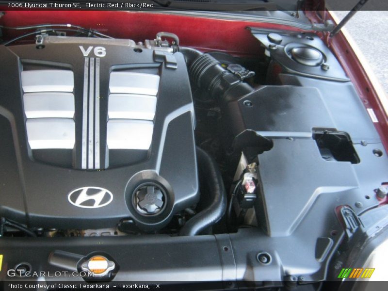 Electric Red / Black/Red 2006 Hyundai Tiburon SE