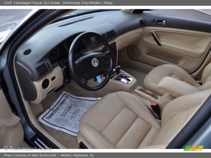  2005 Passat GLX Sedan Beige Interior