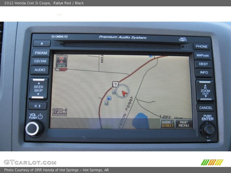 Navigation of 2012 Civic Si Coupe