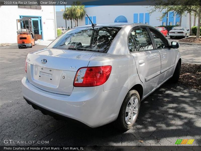 Clear Silver / Gray 2010 Kia Rio LX Sedan