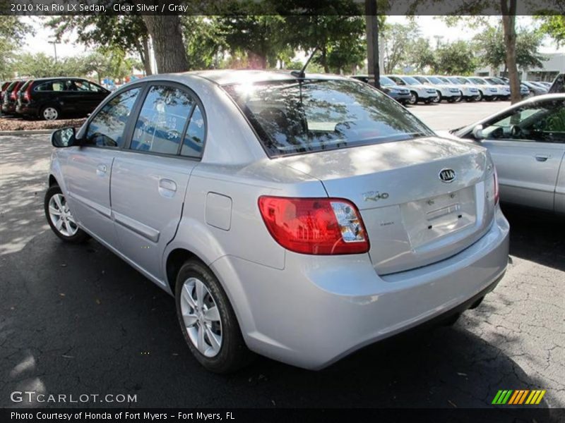 Clear Silver / Gray 2010 Kia Rio LX Sedan