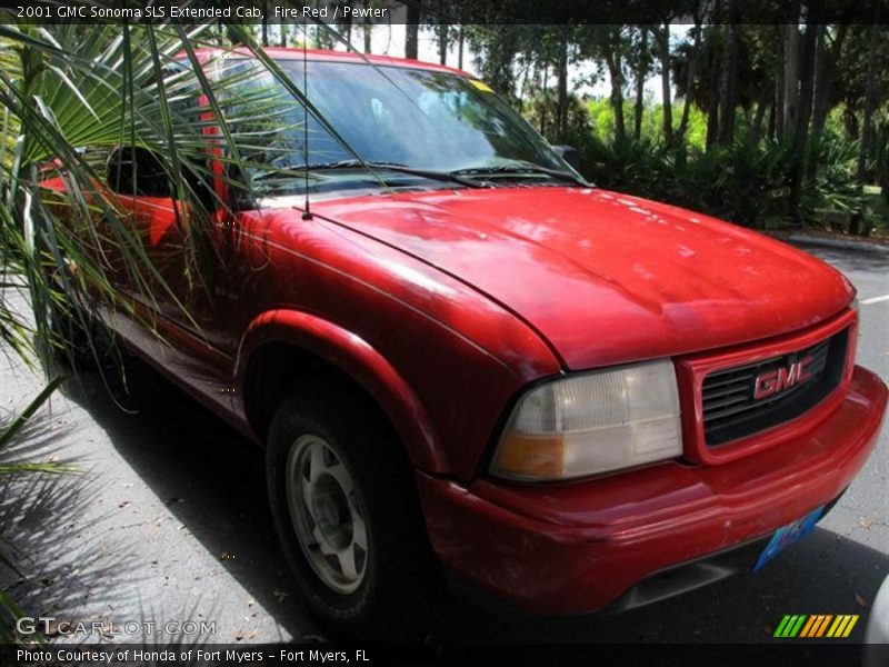 Fire Red / Pewter 2001 GMC Sonoma SLS Extended Cab