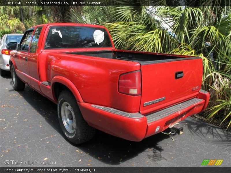 Fire Red / Pewter 2001 GMC Sonoma SLS Extended Cab