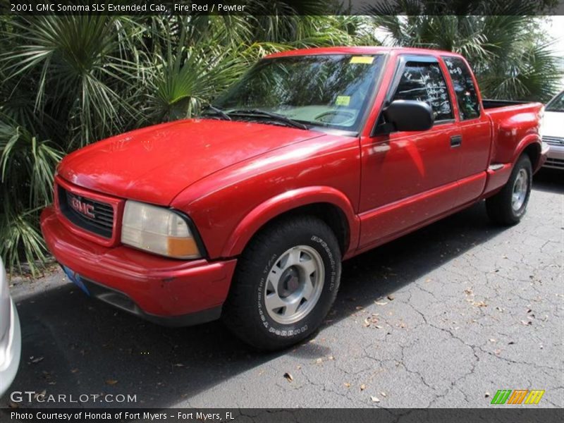 Fire Red / Pewter 2001 GMC Sonoma SLS Extended Cab
