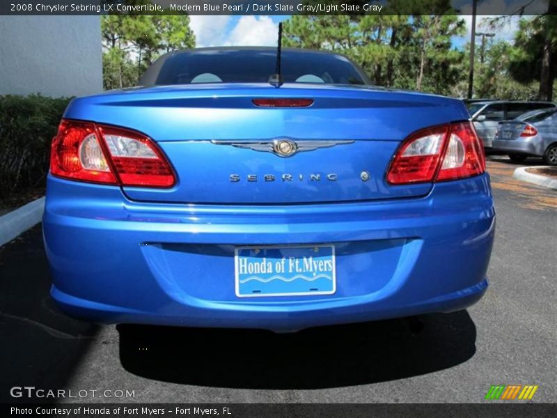 Modern Blue Pearl / Dark Slate Gray/Light Slate Gray 2008 Chrysler Sebring LX Convertible