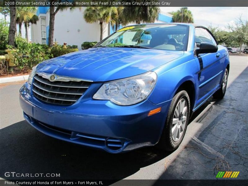 Modern Blue Pearl / Dark Slate Gray/Light Slate Gray 2008 Chrysler Sebring LX Convertible