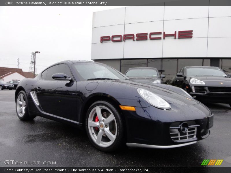 Midnight Blue Metallic / Stone Grey 2006 Porsche Cayman S