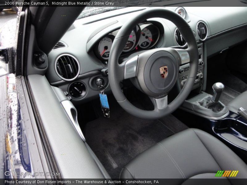 Midnight Blue Metallic / Stone Grey 2006 Porsche Cayman S