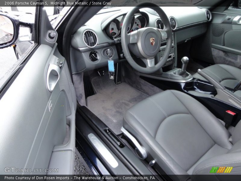 Midnight Blue Metallic / Stone Grey 2006 Porsche Cayman S