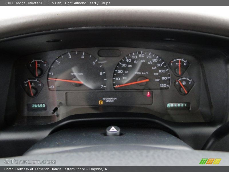  2003 Dakota SLT Club Cab SLT Club Cab Gauges