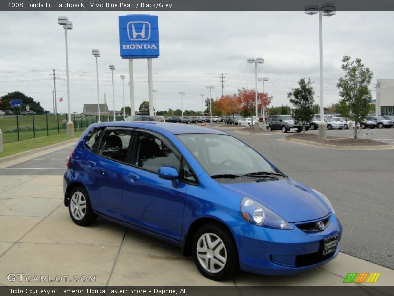 Vivid Blue Pearl / Black/Grey 2008 Honda Fit Hatchback