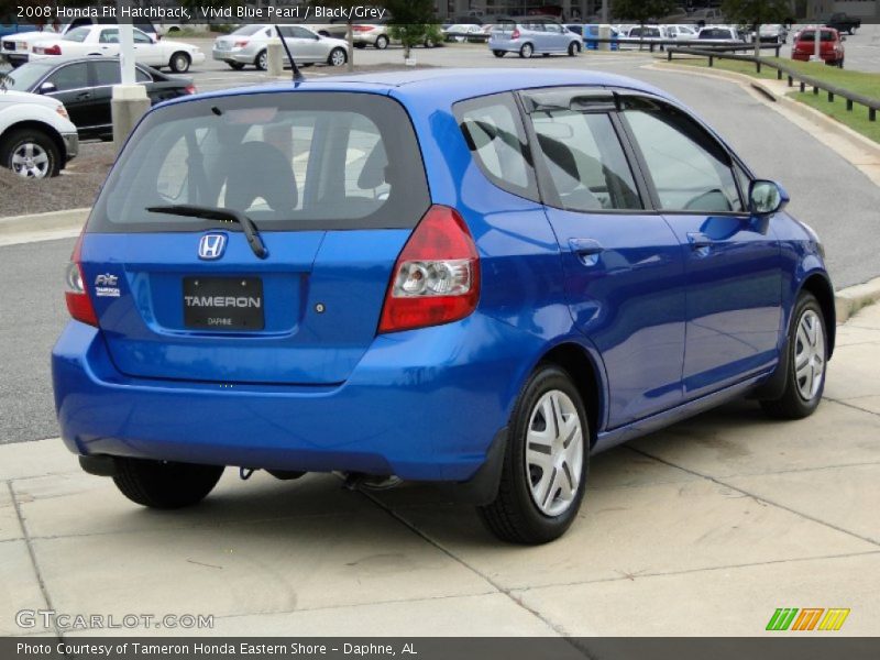 Vivid Blue Pearl / Black/Grey 2008 Honda Fit Hatchback