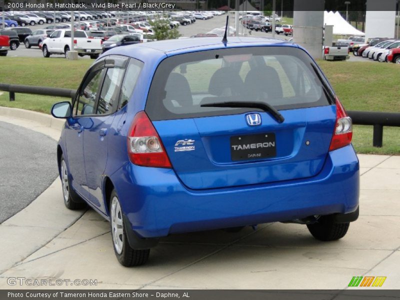 Vivid Blue Pearl / Black/Grey 2008 Honda Fit Hatchback