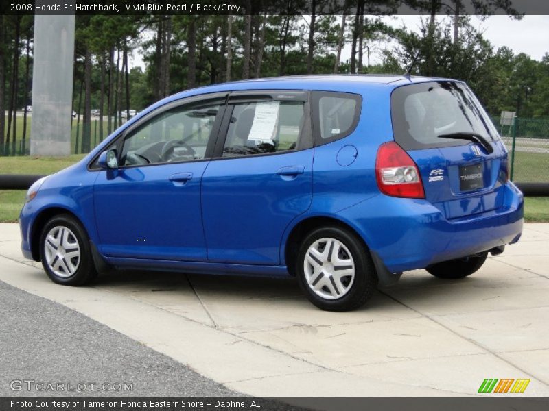 Vivid Blue Pearl / Black/Grey 2008 Honda Fit Hatchback