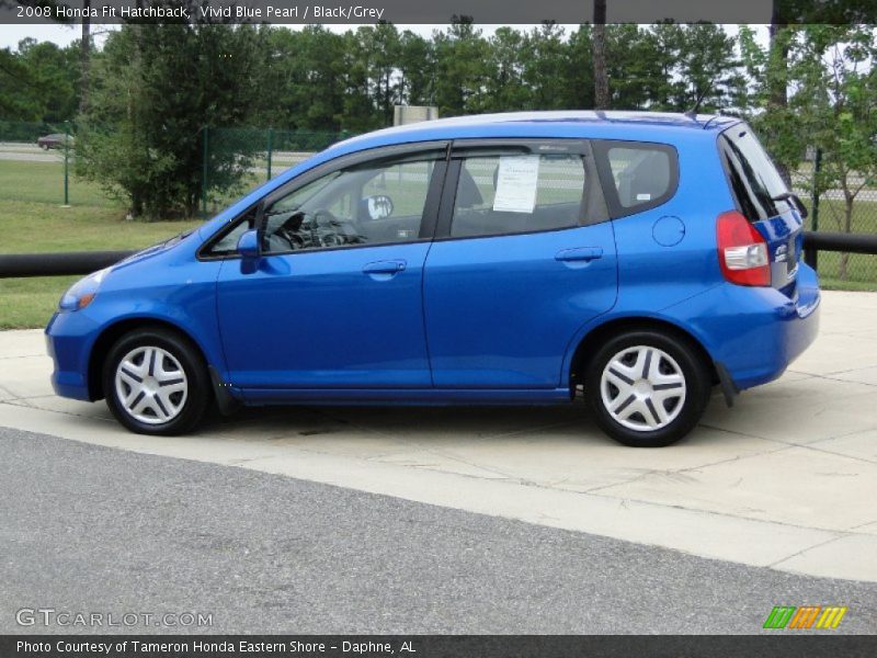 Vivid Blue Pearl / Black/Grey 2008 Honda Fit Hatchback