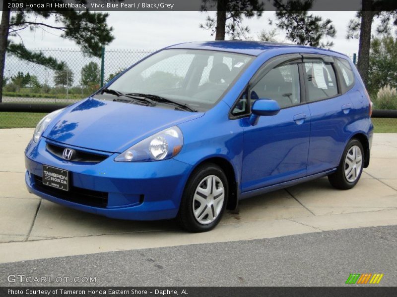 Vivid Blue Pearl / Black/Grey 2008 Honda Fit Hatchback