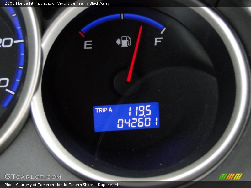 Vivid Blue Pearl / Black/Grey 2008 Honda Fit Hatchback