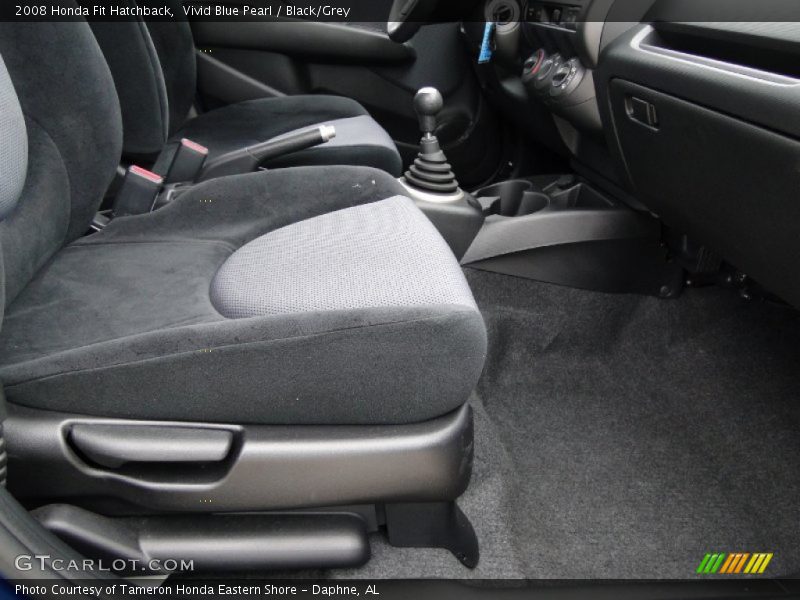 Vivid Blue Pearl / Black/Grey 2008 Honda Fit Hatchback