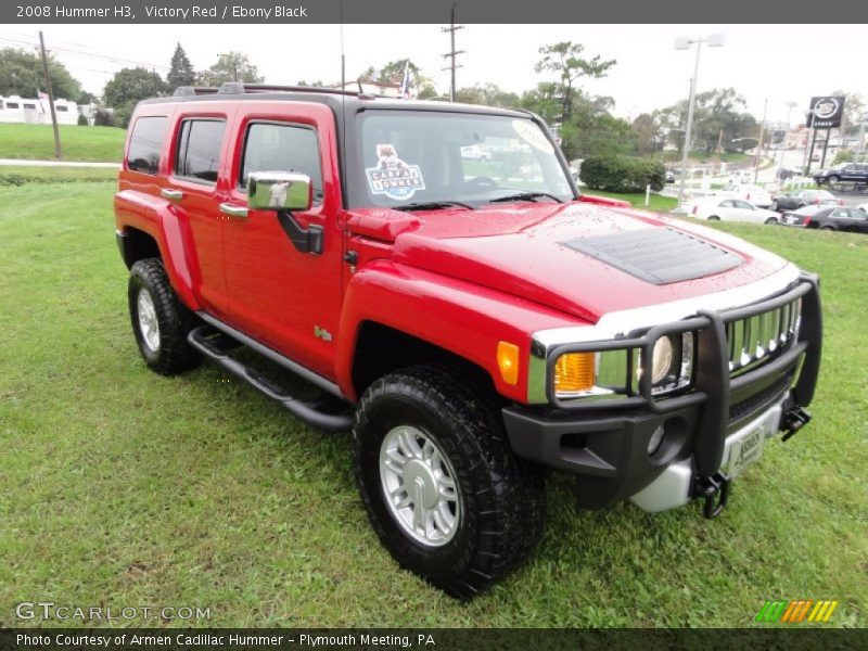 Victory Red / Ebony Black 2008 Hummer H3