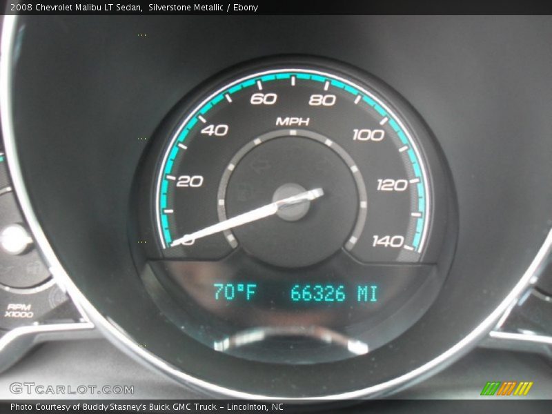 Silverstone Metallic / Ebony 2008 Chevrolet Malibu LT Sedan