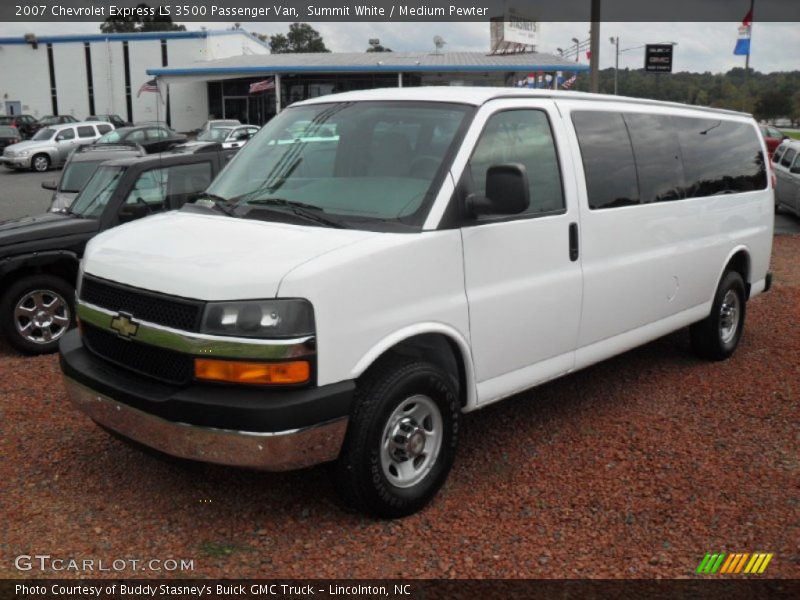 Summit White / Medium Pewter 2007 Chevrolet Express LS 3500 Passenger Van