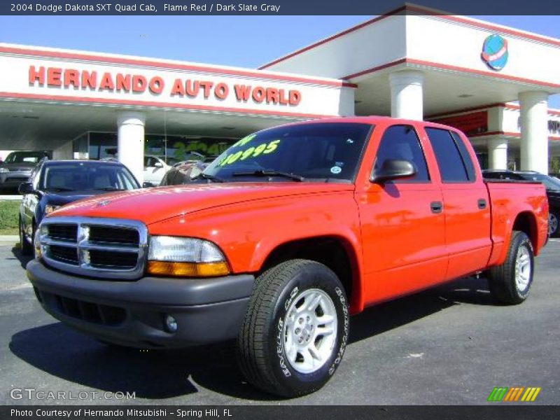 Flame Red / Dark Slate Gray 2004 Dodge Dakota SXT Quad Cab