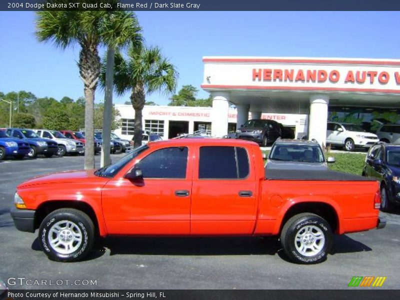 Flame Red / Dark Slate Gray 2004 Dodge Dakota SXT Quad Cab