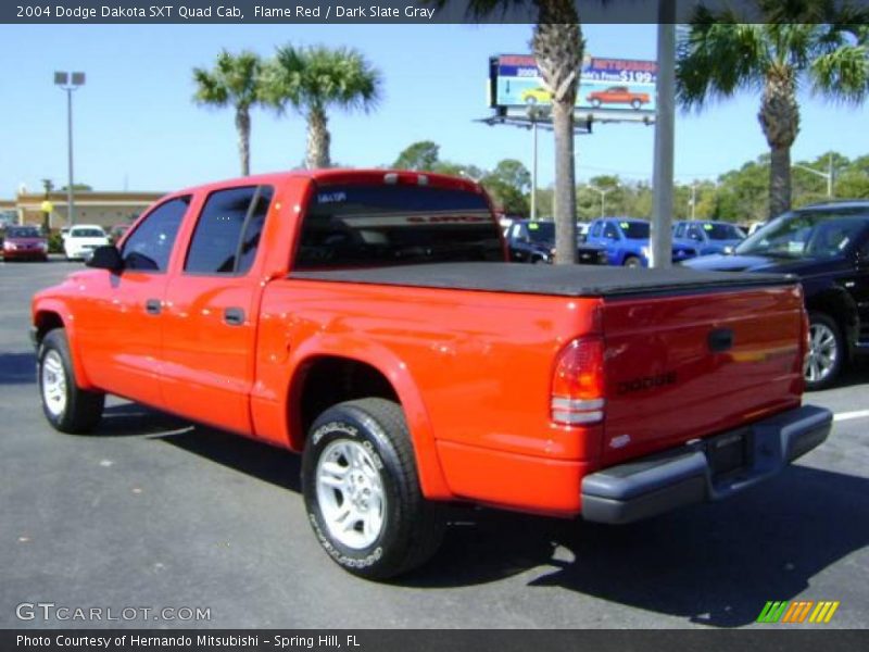 Flame Red / Dark Slate Gray 2004 Dodge Dakota SXT Quad Cab