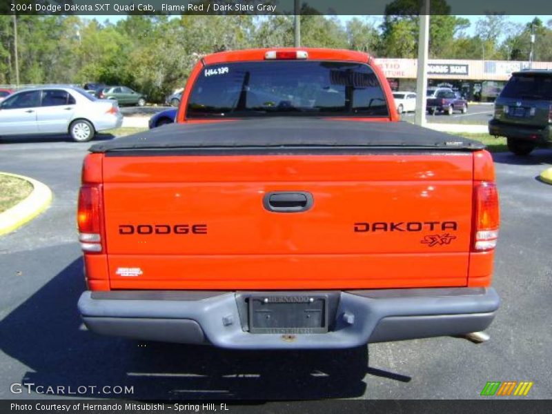 Flame Red / Dark Slate Gray 2004 Dodge Dakota SXT Quad Cab
