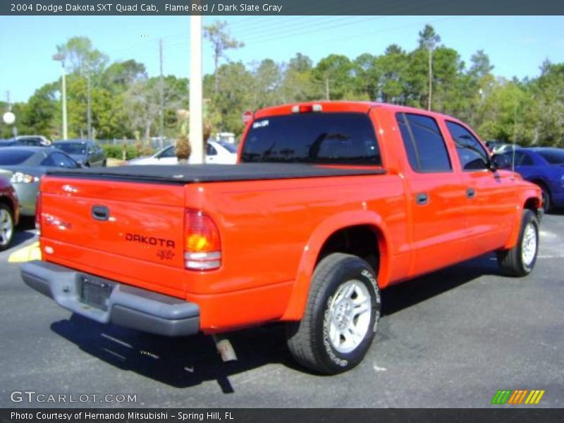 Flame Red / Dark Slate Gray 2004 Dodge Dakota SXT Quad Cab